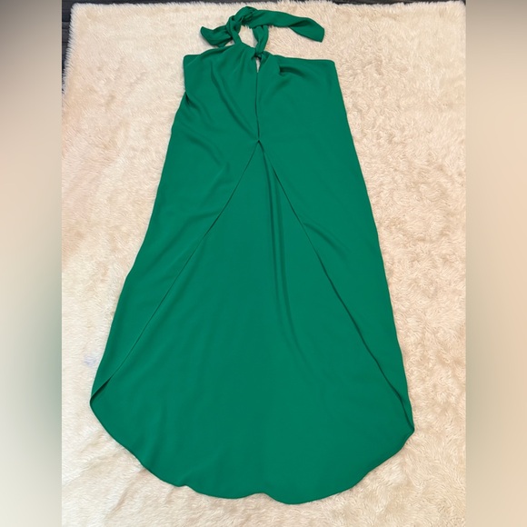 Johanna Ortiz Journey Like No Other Crepe Long Halter Top in Emerald - Size 4 - Picture 4 of 8